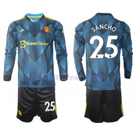 Maillot de Foot Manchester United Jadon Sancho 25 Troisième 2021-22 Manches Longues - Enfant